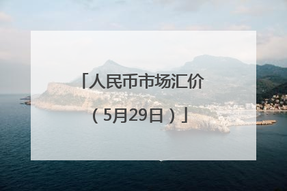 人民币市场汇价（5月29日）