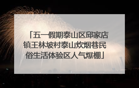 五一假期泰山区邱家店镇王林坡村泰山炊烟巷民俗生活体验区人气爆棚