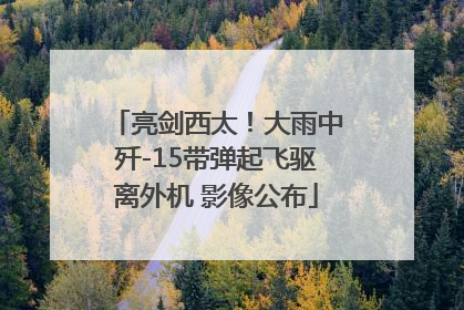 亮剑西太！大雨中歼-15带弹起飞驱离外机 影像公布