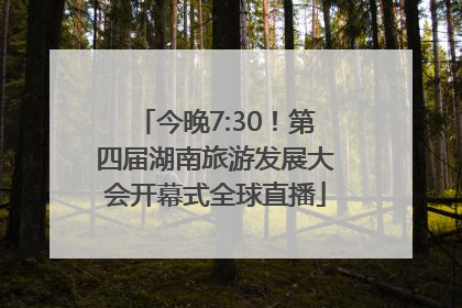 今晚7:30！第四届湖南旅游发展大会开幕式全球直播