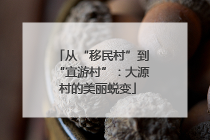 从“移民村”到“宜游村”：大源村的美丽蜕变