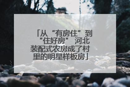 从“有房住”到“住好房” 河北装配式农房成了村里的明星样板房