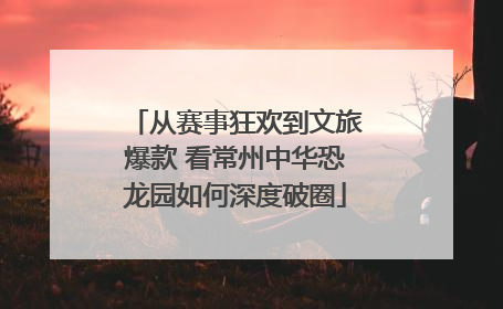 从赛事狂欢到文旅爆款 看常州中华恐龙园如何深度破圈