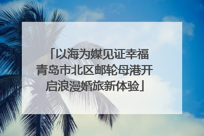以海为媒见证幸福 青岛市北区邮轮母港开启浪漫婚旅新体验