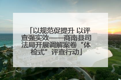 以规范促提升 以评查强实效——商南县司法局开展调解案卷“体检式”评查行动