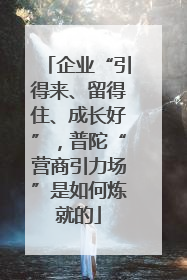 企业“引得来、留得住、成长好”，普陀“营商引力场”是如何炼就的