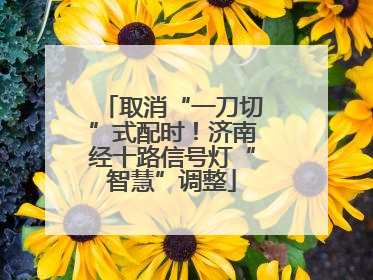 取消“一刀切”式配时！济南经十路信号灯“智慧”调整