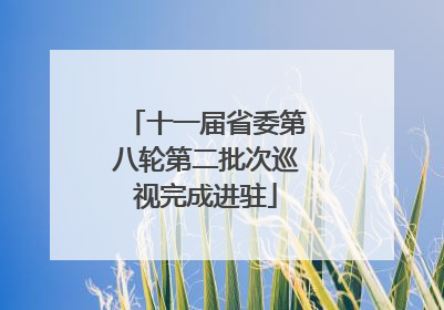 十一届省委第八轮第二批次巡视完成进驻