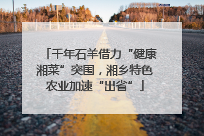 千年石羊借力“健康湘菜”突围，湘乡特色农业加速“出省”