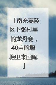 南充嘉陵区下张村里的龙舟赛，40亩的堰塘里来回跑