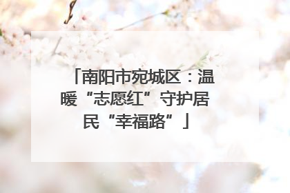 南阳市宛城区：温暖“志愿红”守护居民“幸福路”