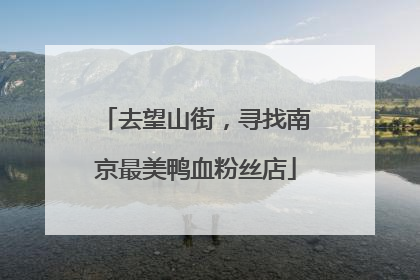 去望山街，寻找南京最美鸭血粉丝店