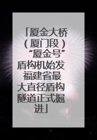 厦金大桥（厦门段）“厦金号”盾构机始发 福建省最大直径盾构隧道正式掘进