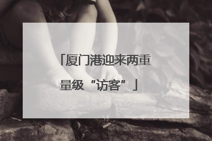 厦门港迎来两重量级“访客”