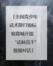 全国青少年武术散打锦标赛鹿城开擂 “武林高手”强强对话