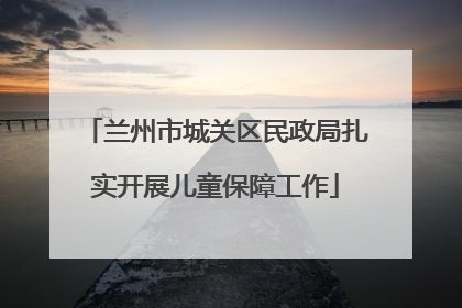 兰州市城关区民政局扎实开展儿童保障工作