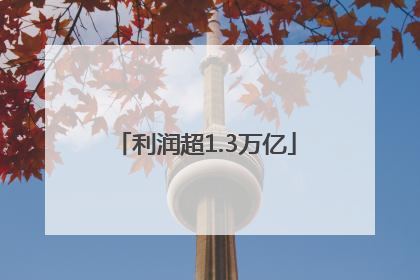 利润超1.3万亿