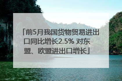 前5月我国货物贸易进出口同比增长2.5% 对东盟、欧盟进出口增长