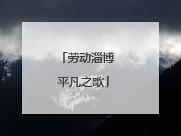 劳动淄博 平凡之歌