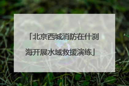 北京西城消防在什刹海开展水域救援演练