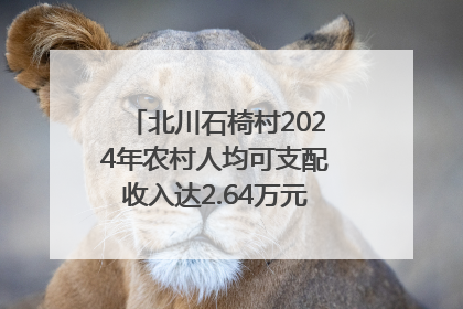 北川石椅村2024年农村人均可支配收入达2.64万元｜新闻发布最前线