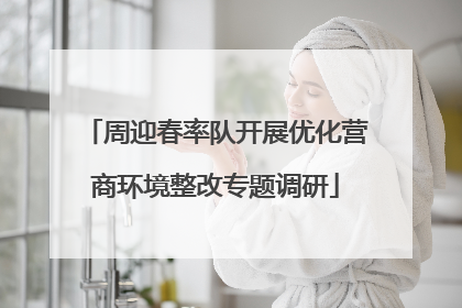 周迎春率队开展优化营商环境整改专题调研