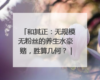 和其正：无规模无粉丝的养生水豪赌，胜算几何？｜品牌观察