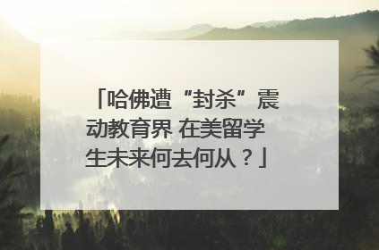 哈佛遭“封杀”震动教育界 在美留学生未来何去何从？