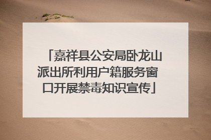 嘉祥县公安局卧龙山派出所利用户籍服务窗口开展禁毒知识宣传