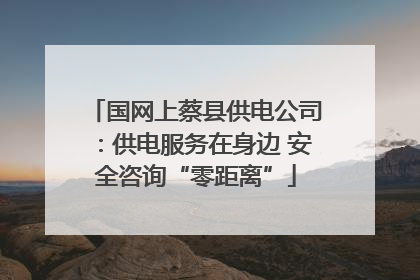 国网上蔡县供电公司：供电服务在身边 安全咨询“零距离”