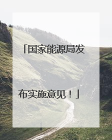国家能源局发布实施意见！