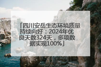 四川安岳生态环境质量持续向好：2024年优良天数324天，多项数据实现100%