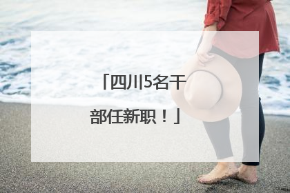 四川5名干部任新职！
