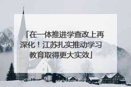在一体推进学查改上再深化！江苏扎实推动学习教育取得更大实效