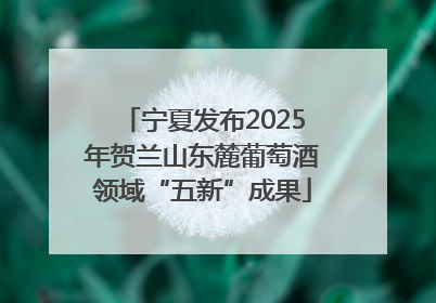 宁夏发布2025年贺兰山东麓葡萄酒领域“五新”成果