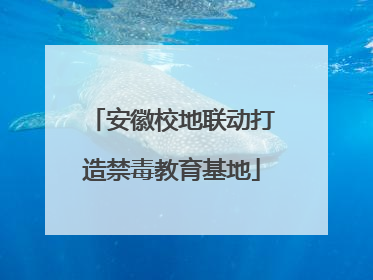 安徽校地联动打造禁毒教育基地