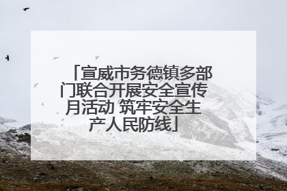 宣威市务德镇多部门联合开展安全宣传月活动 筑牢安全生产人民防线