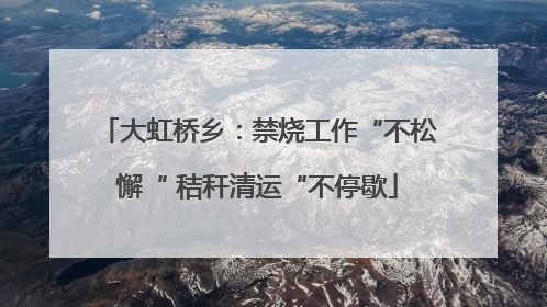 大虹桥乡：禁烧工作“不松懈“ 秸秆清运“不停歇