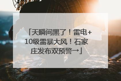 天瞬间黑了！雷电+10级雷暴大风！石家庄发布双预警→