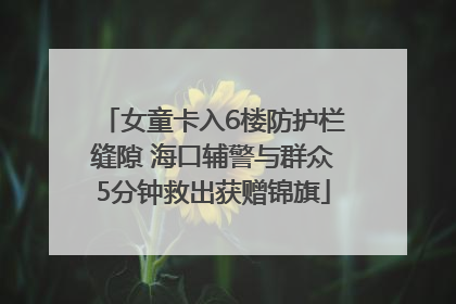 女童卡入6楼防护栏缝隙 海口辅警与群众5分钟救出获赠锦旗