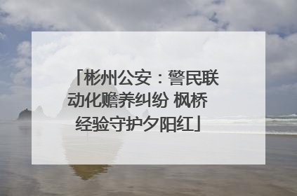 彬州公安：警民联动化赡养纠纷 枫桥经验守护夕阳红