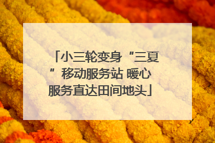 小三轮变身“三夏”移动服务站 暖心服务直达田间地头