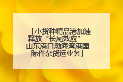 小货种精品港加速释放“长尾效应” 山东港口渤海湾港国际件杂货运业务