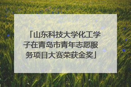 山东科技大学化工学子在青岛市青年志愿服务项目大赛荣获金奖