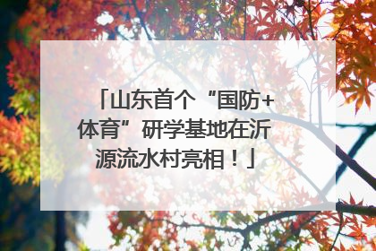 山东首个“国防+体育”研学基地在沂源流水村亮相！