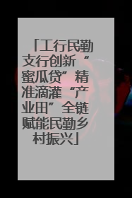 工行民勤支行创新“蜜瓜贷”精准滴灌“产业田”全链赋能民勤乡村振兴