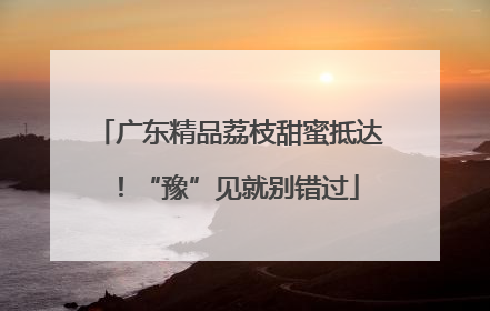 广东精品荔枝甜蜜抵达！“豫”见就别错过