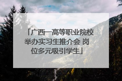 广西一高等职业院校举办实习生推介会 岗位多元吸引学生