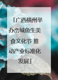 广西横州举办峦城鱼生美食文化节 推动产业标准化发展