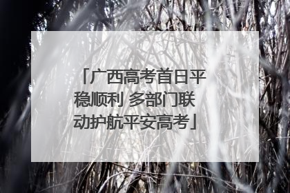 广西高考首日平稳顺利 多部门联动护航平安高考